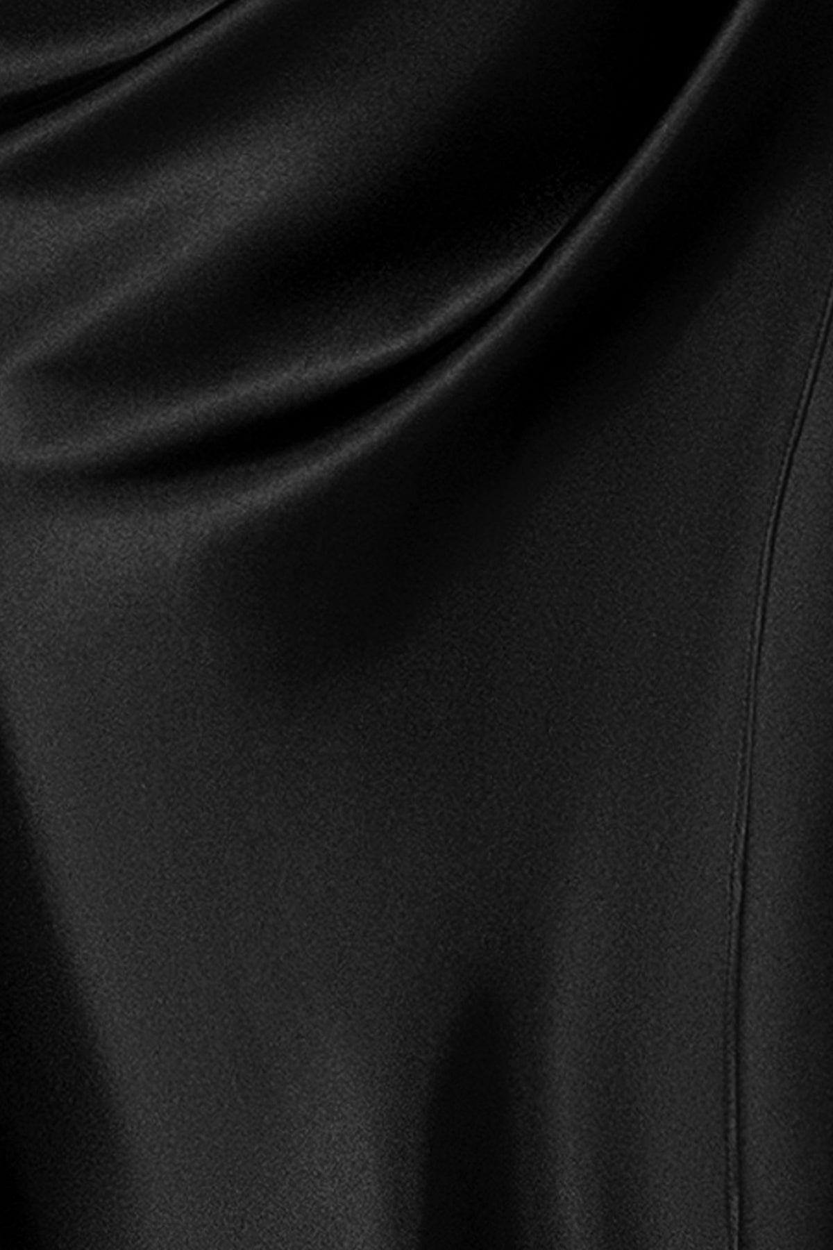 "Tara" Satin Tie Neck Dress - Black | Betsy & Adam