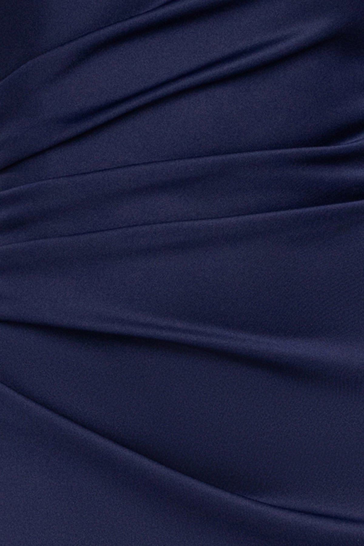 Petite "Mariah" Techno Scuba Off The Shoulder Dress - Midnight | Betsy & Adam