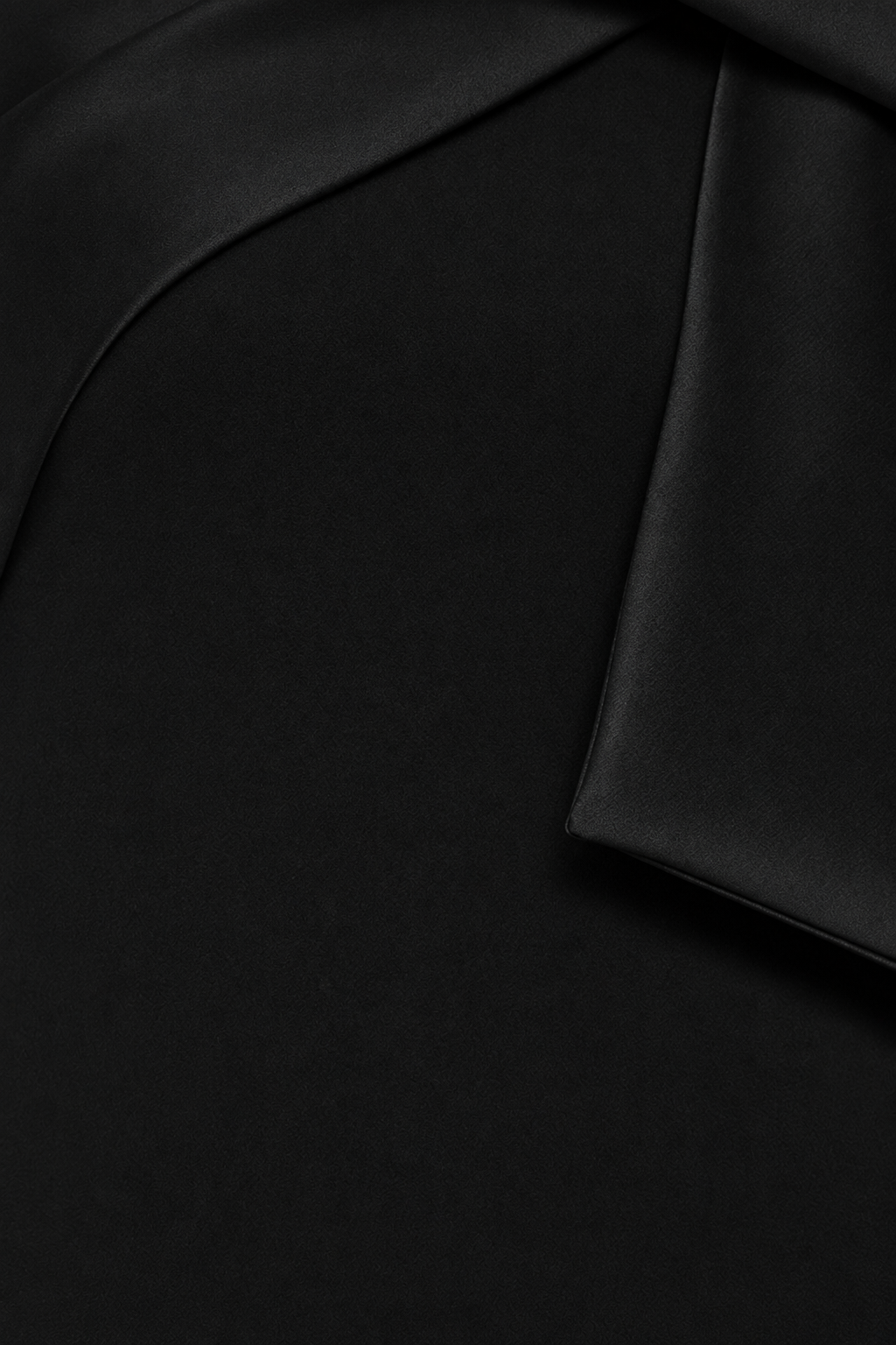 "Carmela" Scuba Crepe With Satin Bow Dress - Black | Betsy & Adam