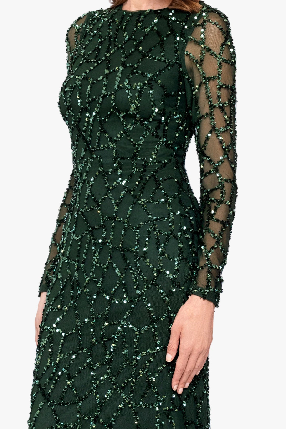 "Hudson" Sequin Long Sleeve Dress - Hunter | Betsy & Adam