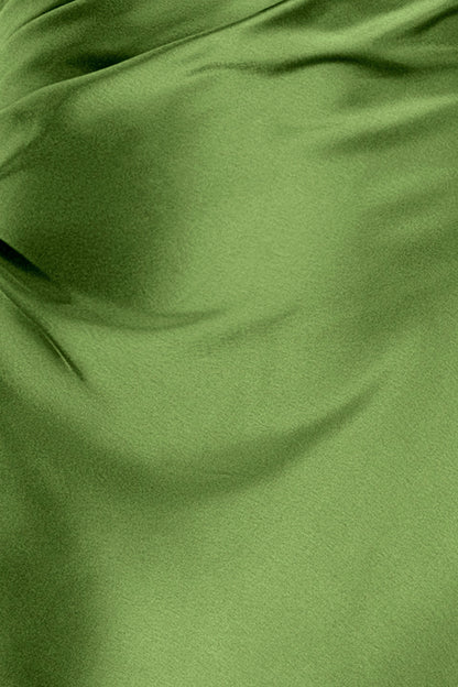 Petite "Magnolia" Satin One Shoulder Dress - Moss | Betsy & Adam