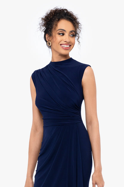 "Patricia" Jersey Knit Sleeveless Dress - Navy | Betsy & Adam