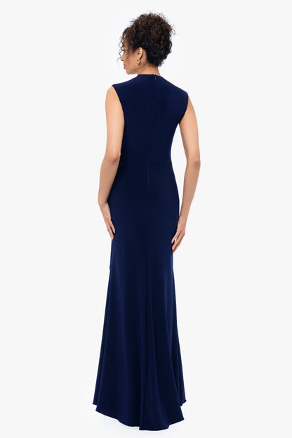 "Patricia" Jersey Knit Sleeveless Dress - Navy | Betsy & Adam
