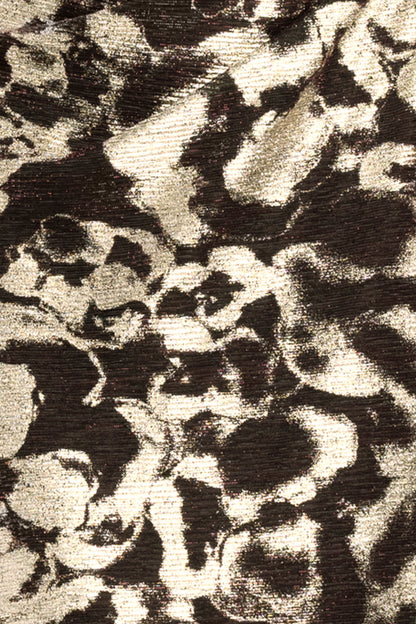 Petite "Cory" Metallic Print Ruched Dress - Brown/Gold | Betsy & Adam