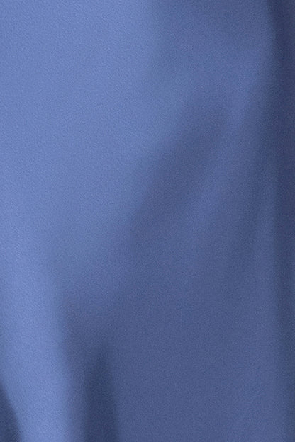 Petite "Amberly" Satin Drape Neck Dress - Slate | Betsy & Adam