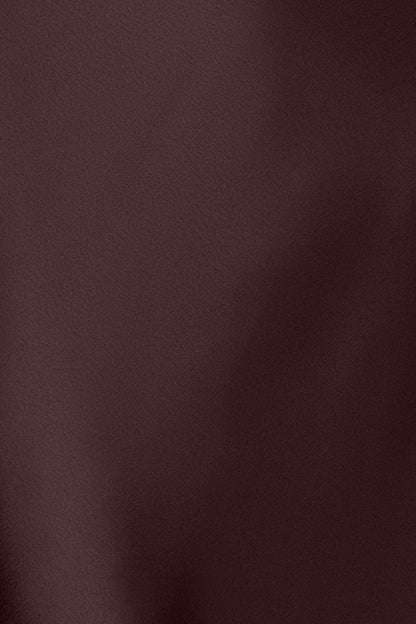 "Amberly" Satin Drape Neck Dress - Brown | Betsy & Adam