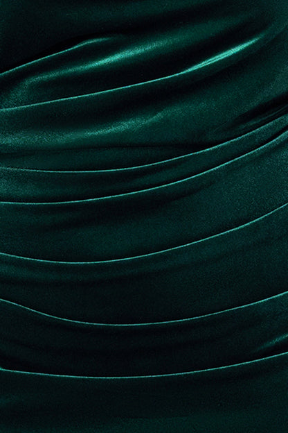 Plus "Audrey" Velvet Draped Back Dress - Hunter | Betsy & Adam