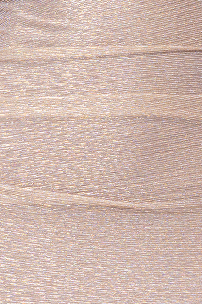 Petite "Celine" Metallic Knit Boat Neck Dress - Gold/Silver | Betsy & Adam