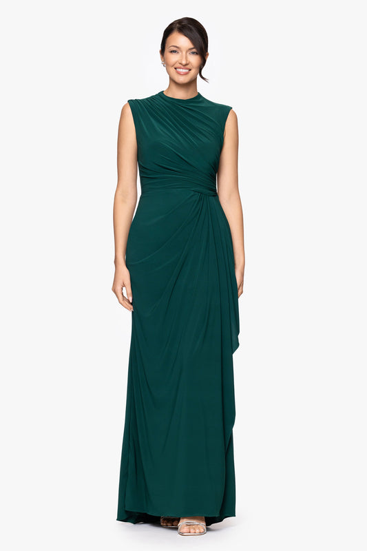 "Patricia" Jersey Knit Sleeveless Dress - Forest | Betsy & Adam