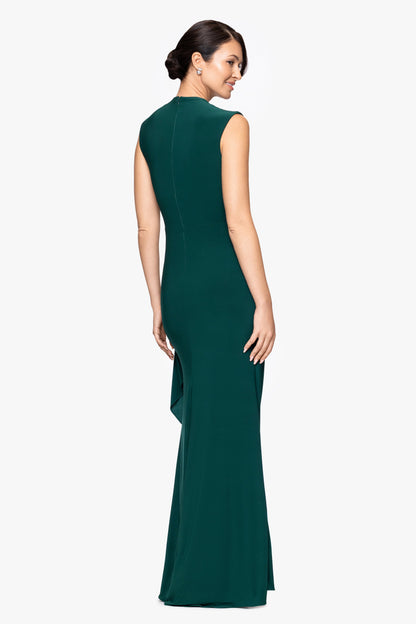 "Patricia" Jersey Knit Sleeveless Dress - Forest | Betsy & Adam