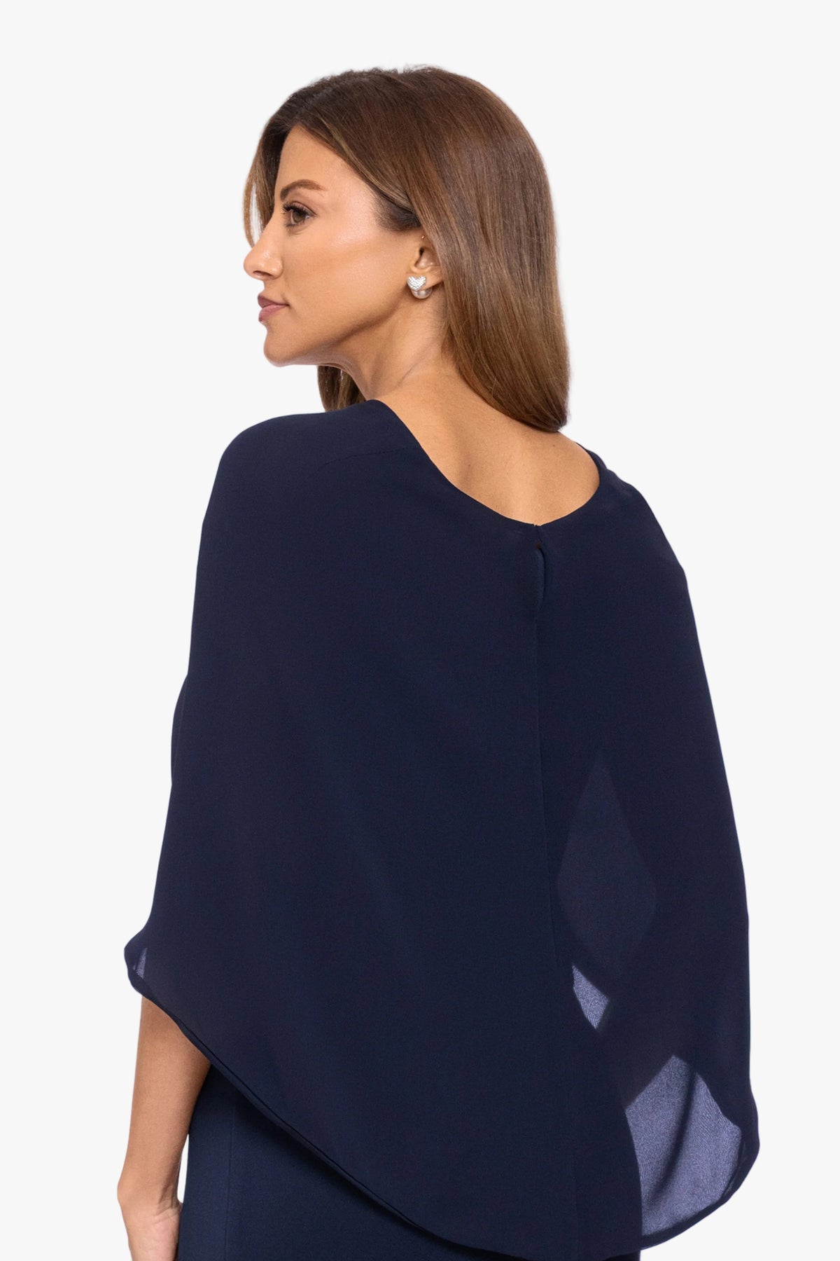 "Nikita" Chiffon Twist Shawl Wrap - Ivory | Betsy & Adam