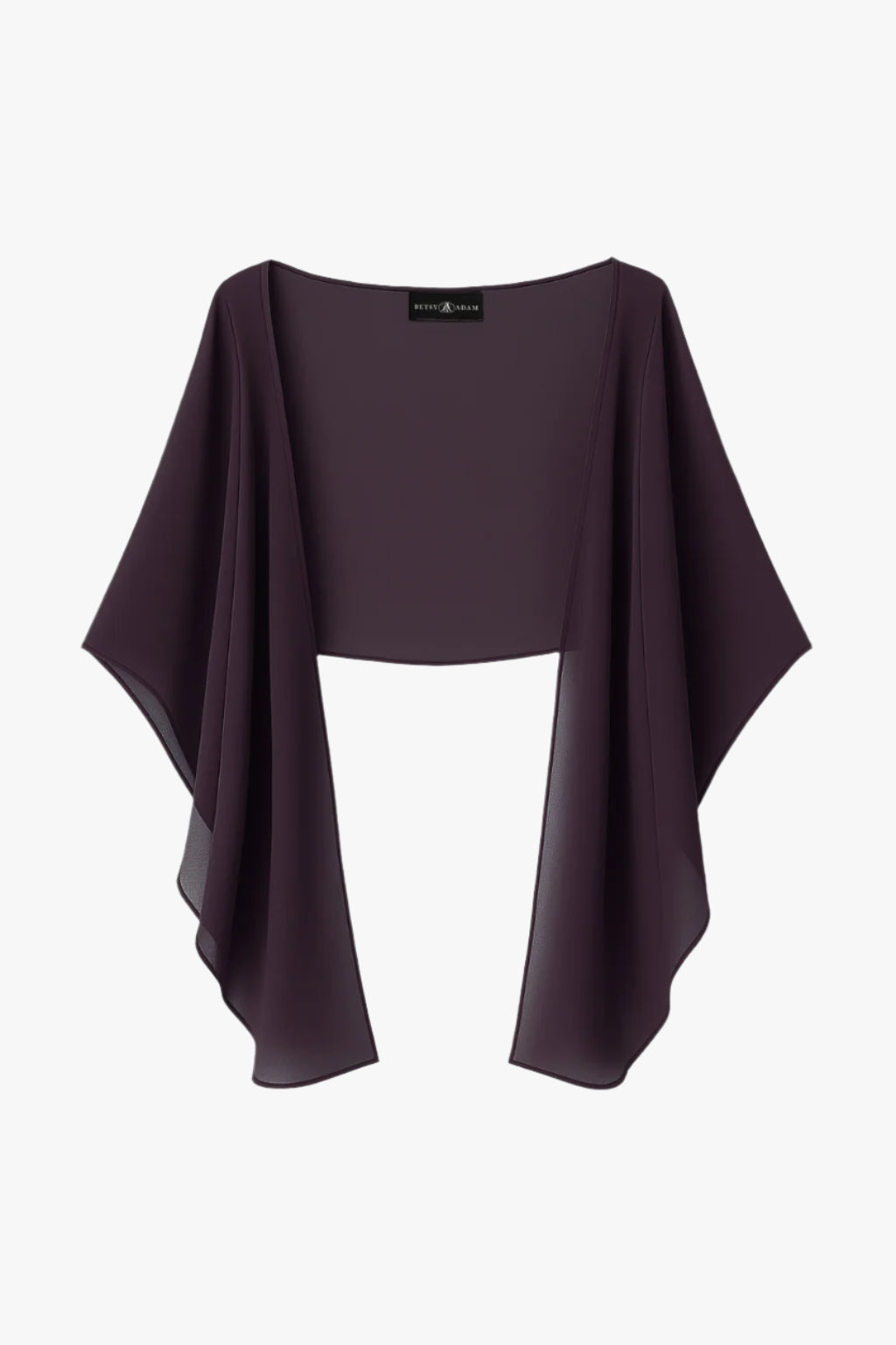 "Bernadette" Chiffon Shawl Wrap - Mulberry | Betsy & Adam