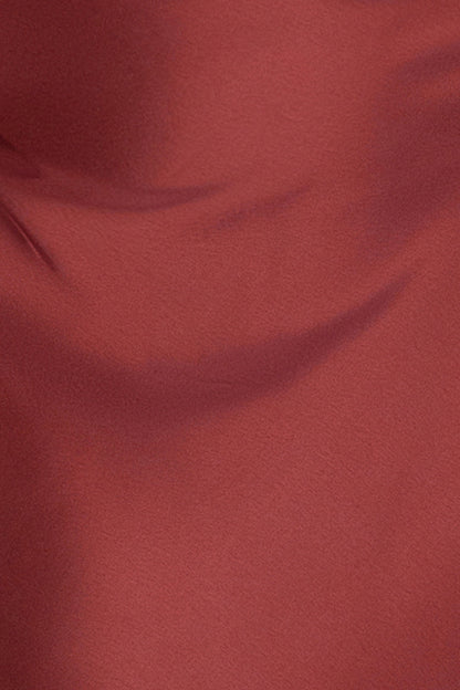 Petite "Magnolia" Satin One Shoulder Dress - Nutmeg | Betsy & Adam