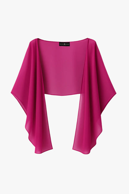 "Bernadette" Chiffon Shawl Wrap - Magenta | Betsy & Adam