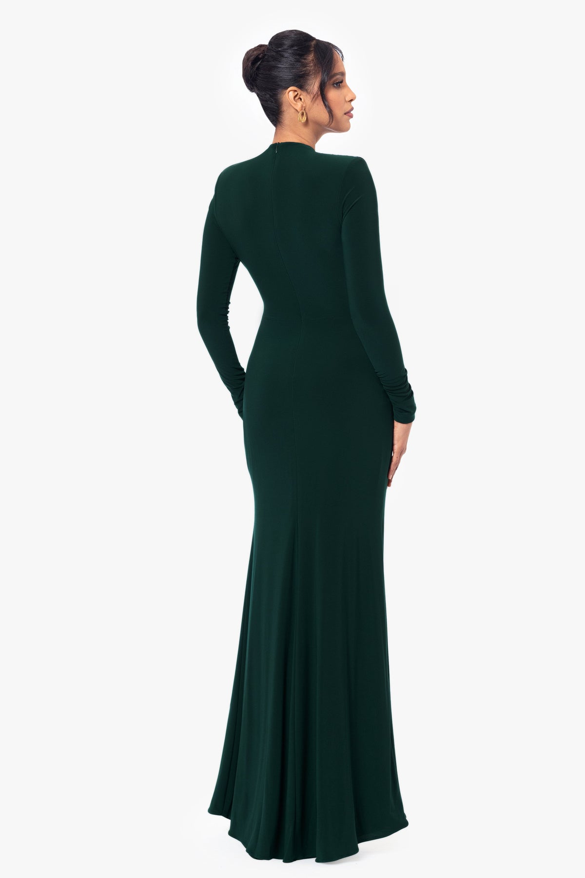 "Jeanette" Stretch Knit Long Sleeve Dress - Pine | Betsy & Adam