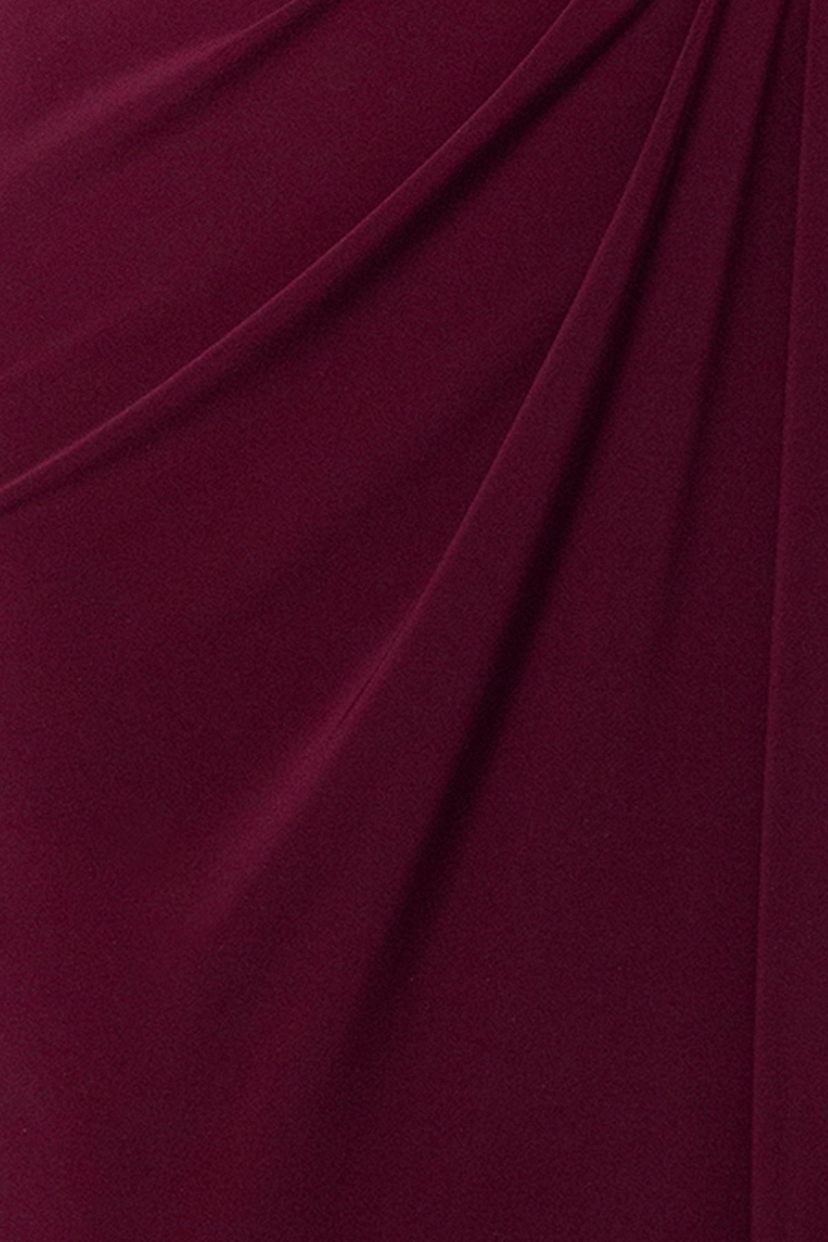 "Jeanette" Stretch Knit Long Sleeve Dress - Wine | Betsy & Adam