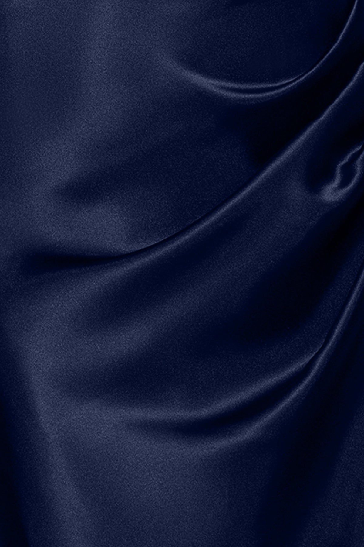 Petite “Sofia” Satin Drop Shoulder Dress - Navy | Betsy & Adam