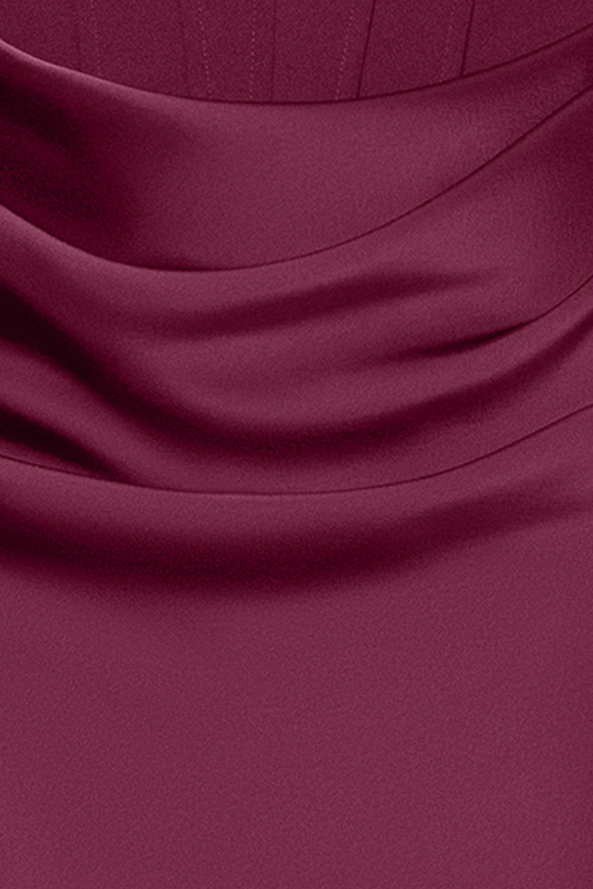 "Debra" Scuba Crepe & Satin Strapless Dress - Wine | Betsy & Adam