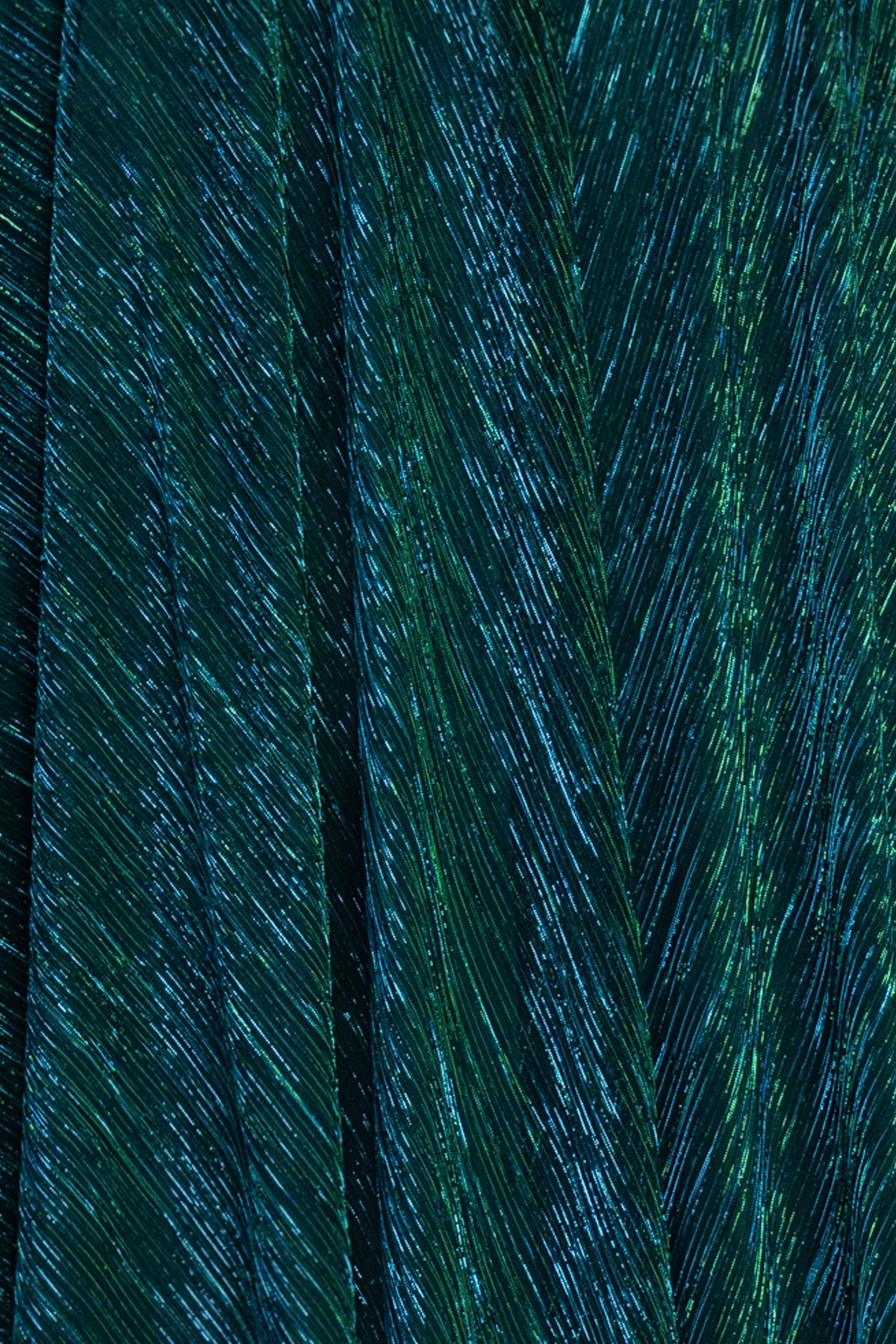 "Ophelia" Metallic Knit Pleated Dress - Jade | Betsy & Adam
