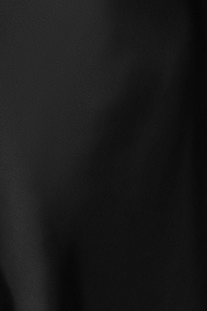 Petite "Amberly" Satin Drape Neck Dress - Black | Betsy & Adam