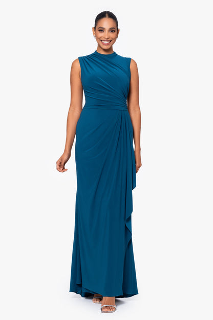 "Patricia" Jersey Knit Sleeveless Dress - Mallard | Betsy & Adam