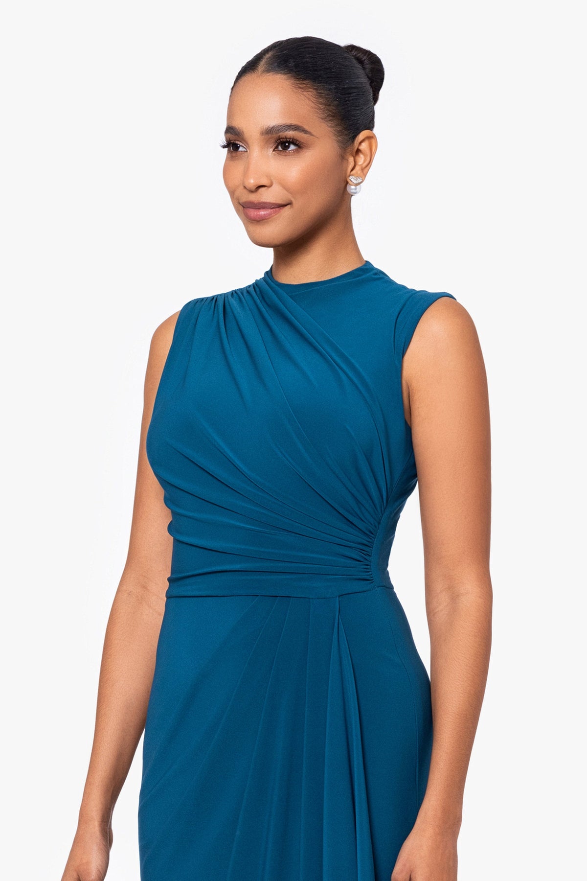 "Patricia" Jersey Knit Sleeveless Dress - Mallard | Betsy & Adam