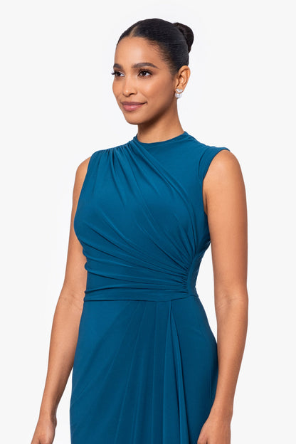 "Patricia" Jersey Knit Sleeveless Dress - Mallard | Betsy & Adam