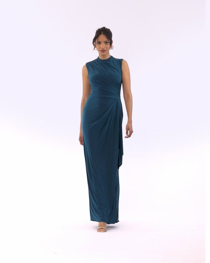 "Patricia" Jersey Knit Sleeveless Dress - Mallard | Betsy & Adam