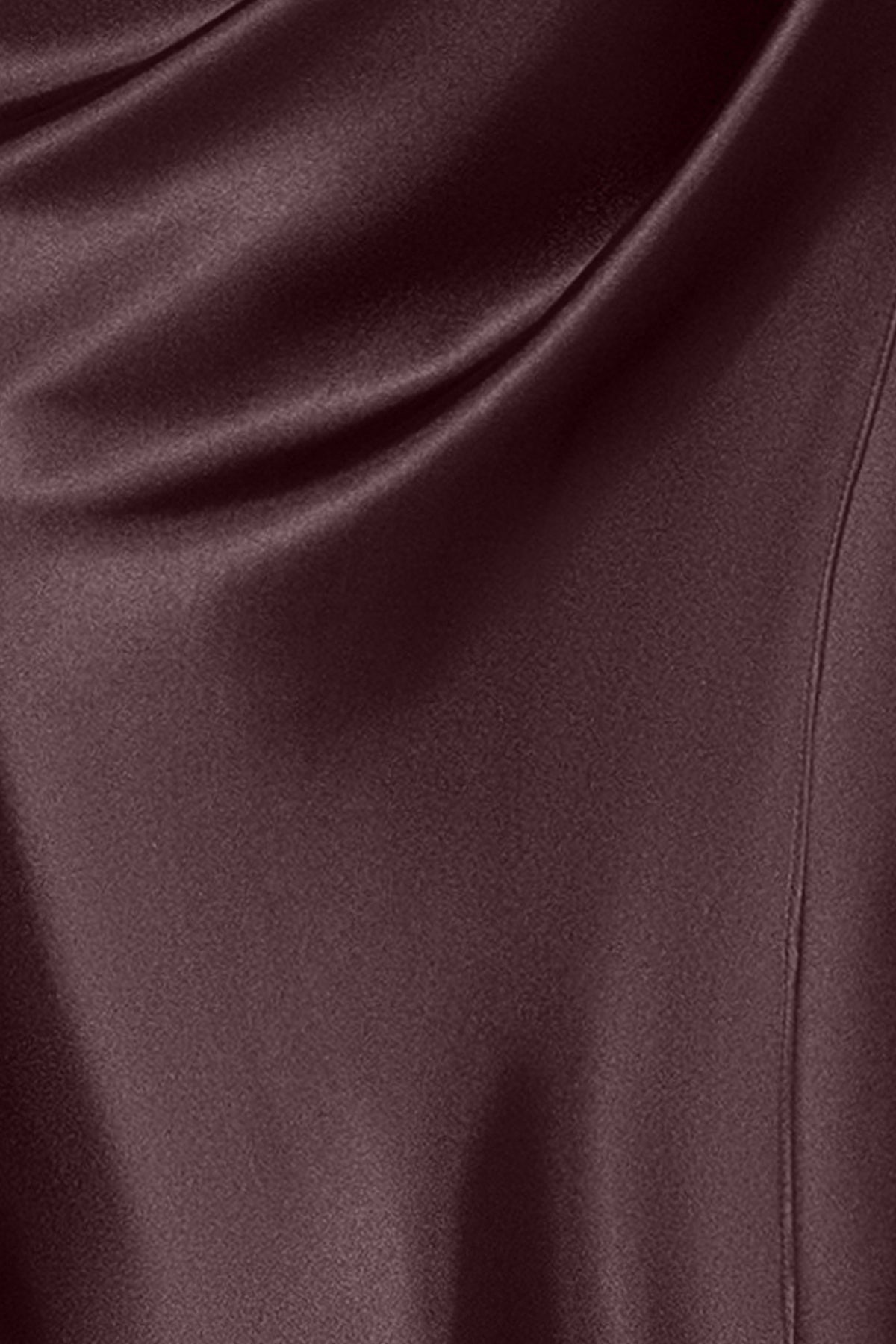 "Tara" Satin Tie Neck Dress - Chocolate | Betsy & Adam