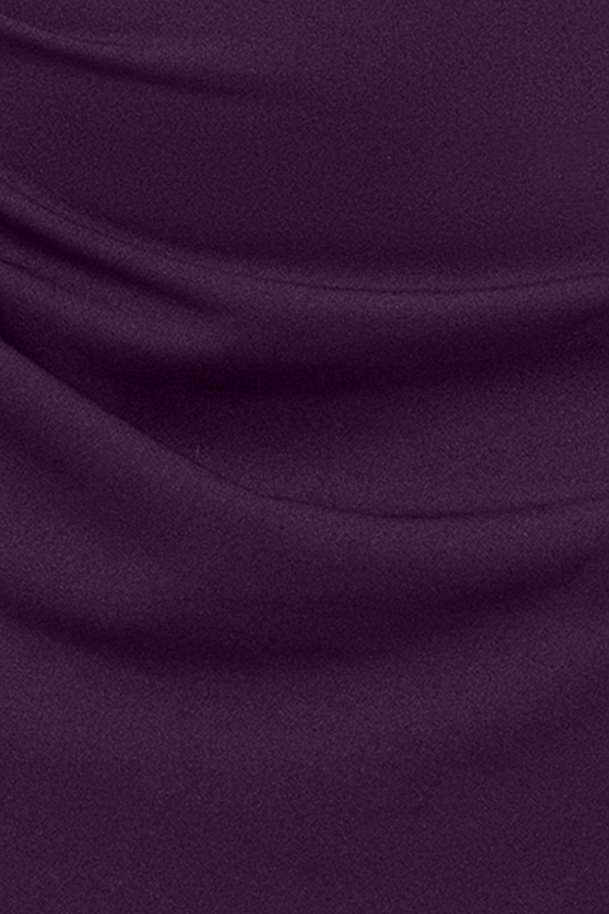 Plus "Monica" Scuba Crepe & Taffeta Trim Ruched Dress - Mulberry | Betsy & Adam