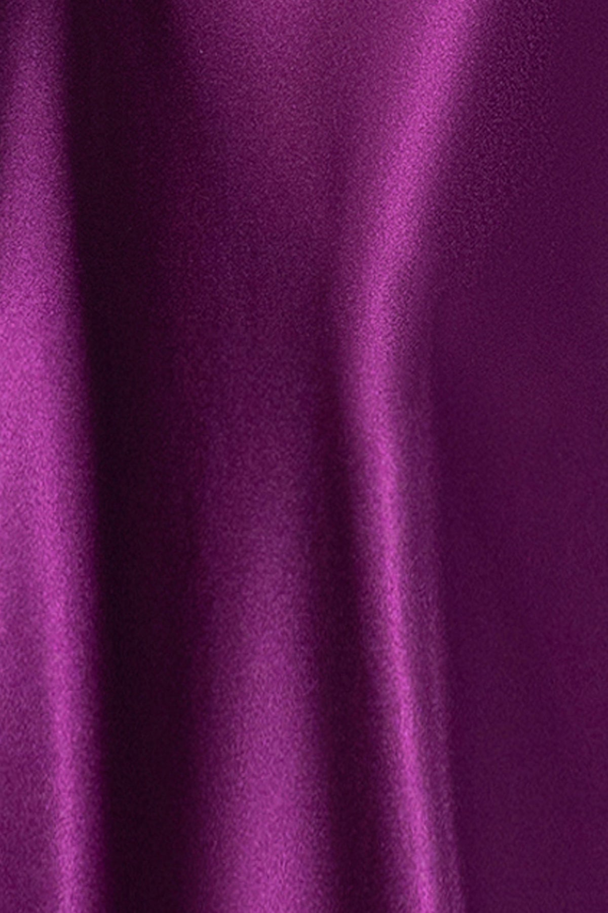 "Shannon" Satin Halter Necktie Dress - Plum | Betsy & Adam