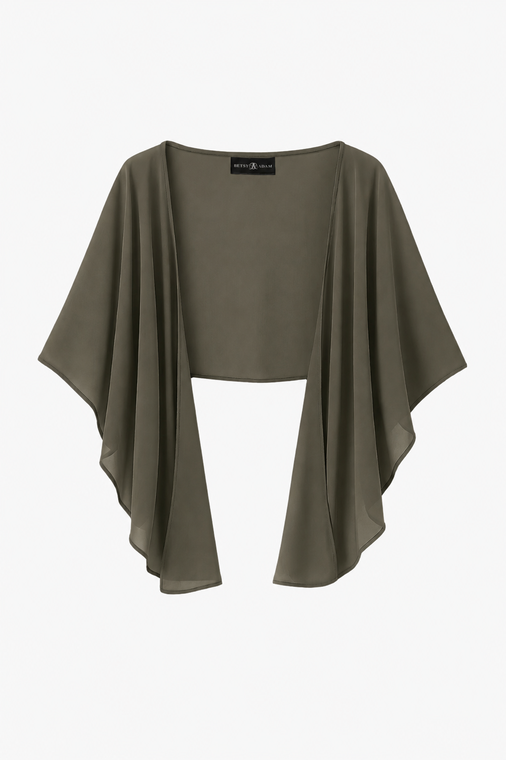 "Bernadette" Chiffon Shawl Wrap - Olive | Betsy & Adam