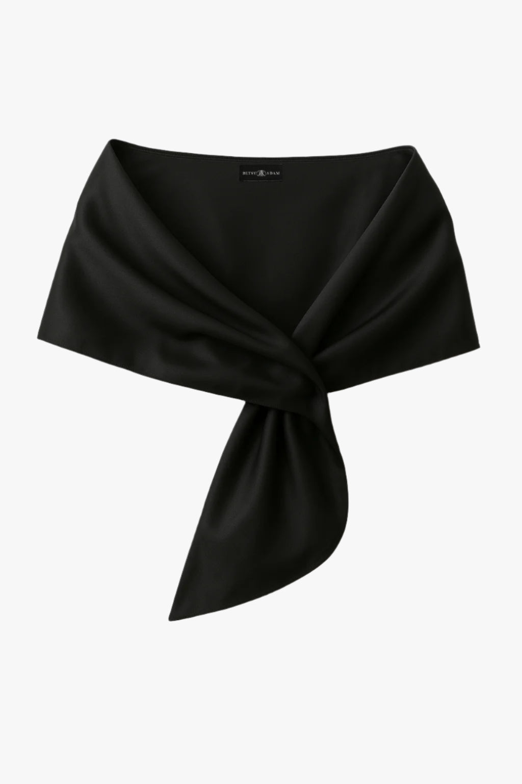 "Trixie" Satin Pull Through Shawl Wrap - Ivory | Betsy & Adam