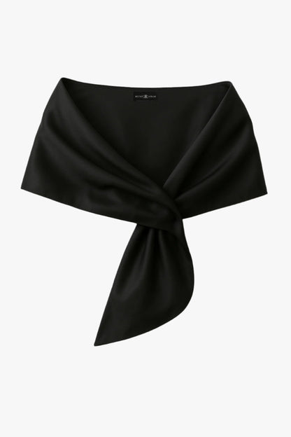 "Trixie" Satin Pull Through Shawl Wrap - Ivory | Betsy & Adam