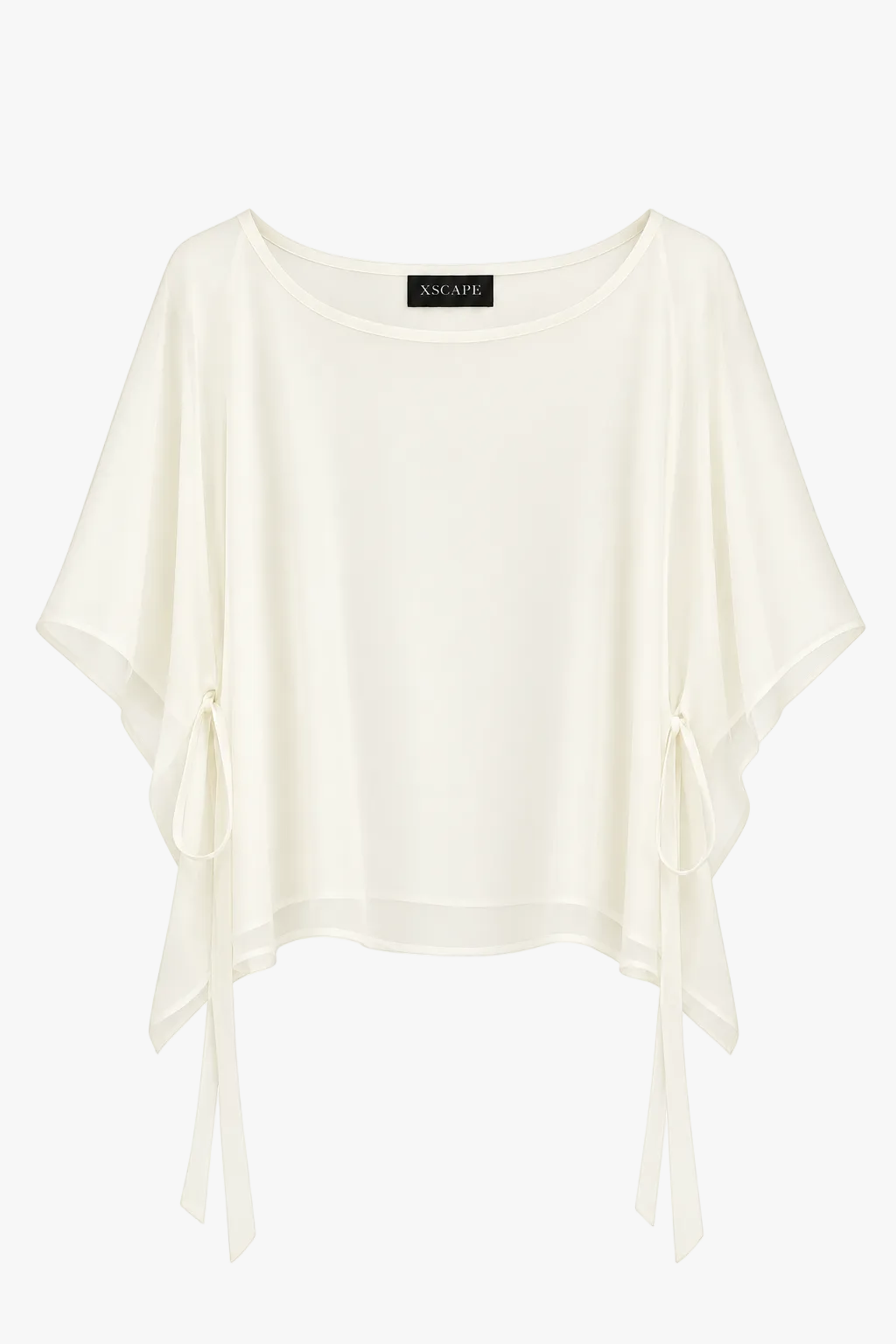 "Demi" Chiffon Pullover Shawl Wrap - Ivory | Betsy & Adam